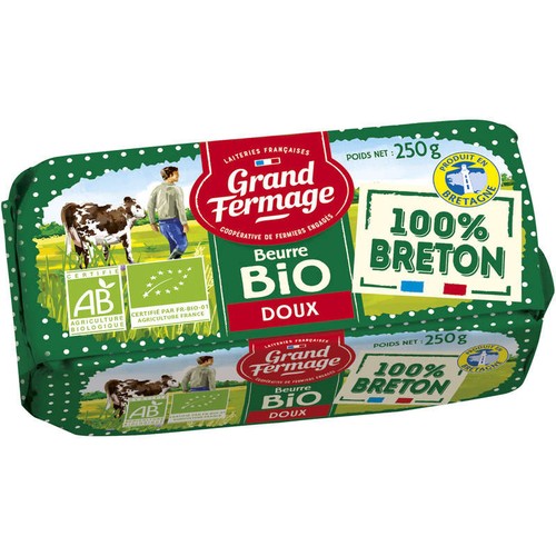 Grand Fermage Beurre Moulé Biologique Doux 250g