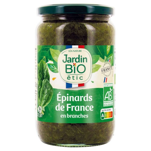 Jardin Bio Épinards en branche 420g