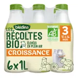 Blédina Lait de croissance Bio Le pack de 6x1L