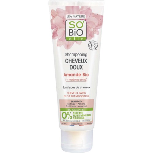 SO'BiO Étic Shampooing Cheveux Doux au Lait d'Amande Bio 250ml