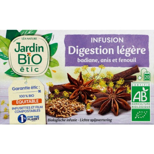 Jardin Bio Etic Infusion Digestion Légère Sachet x20 30g