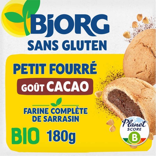 Bjorg Petit Fourré Goût Cacao Sans Gluten Bio 180g