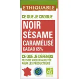 Ethiquable Chocolat noir sésame caramélisé Pérou/Haïti Bio 100g