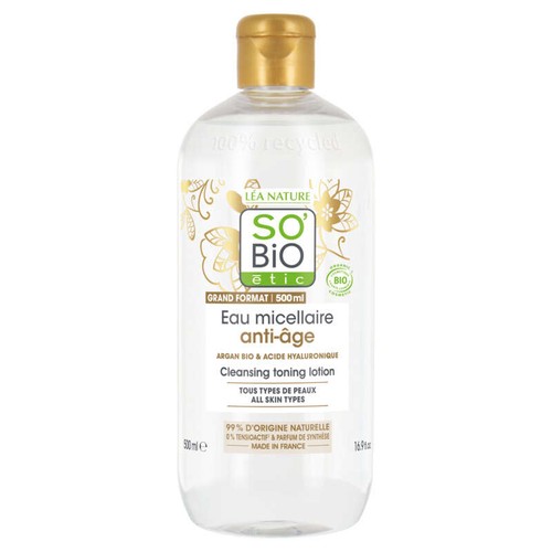 SO'BiO Étic Eau micellaire anti-âge Précieux à l'Argan 500ml