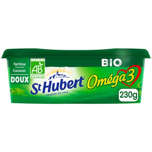 St Hubert Beurre Doux Omega 3 Sans Huile de Palme Bio 230g