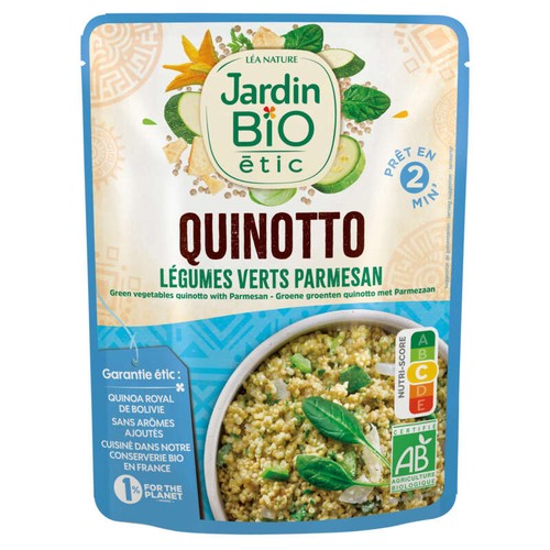 Jardin Bio Quinotto Légumes Verts & Parmesan 220g