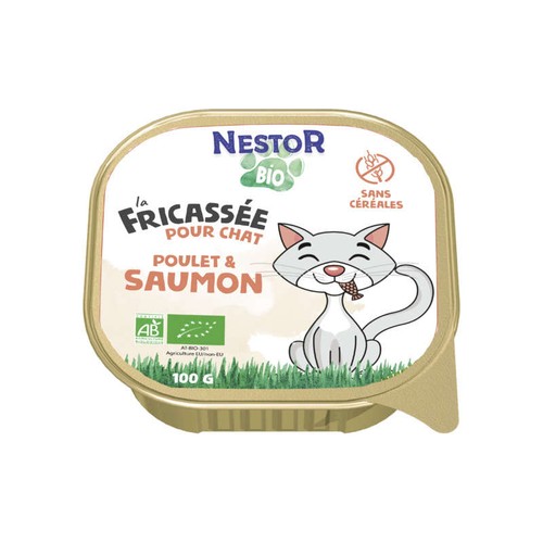 Nestor Bio Pâtée Saumon Pour Chat Bio 100g