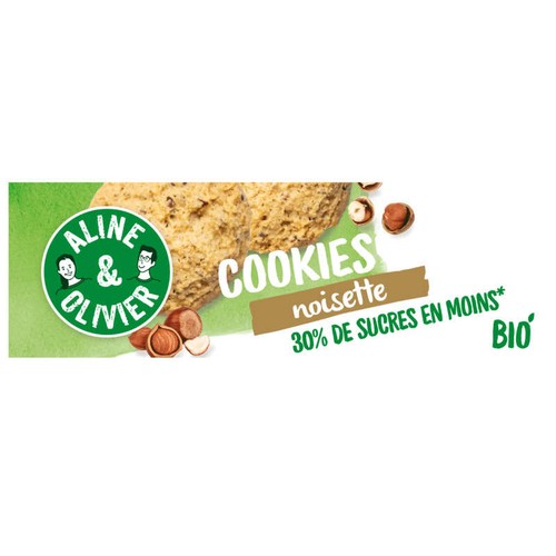 Aline & Olivier Cookies Bio Noisettes 190g