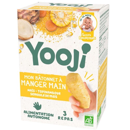 Yooji Bâtonnets à Manger Main Maïs & Semoule Bio 225g