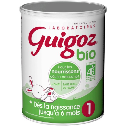 Guigoz Bio Lait en Poudre Pour Nourrissons Dès la Naissance à 6 Mois 800g