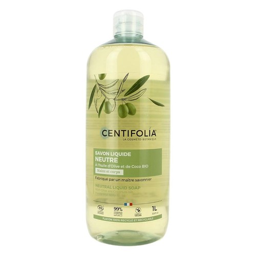 [Para] [Par Naturalia] Centifolia Savon Liquide Neutre à l'Huile d'Olive et de Coco Bio Mains & Corps 1L