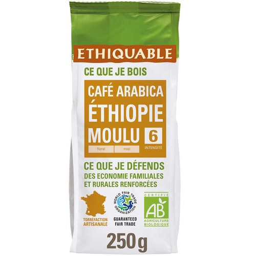 Ethiquable Café Moka Ethiopie Kivu Bio 250g