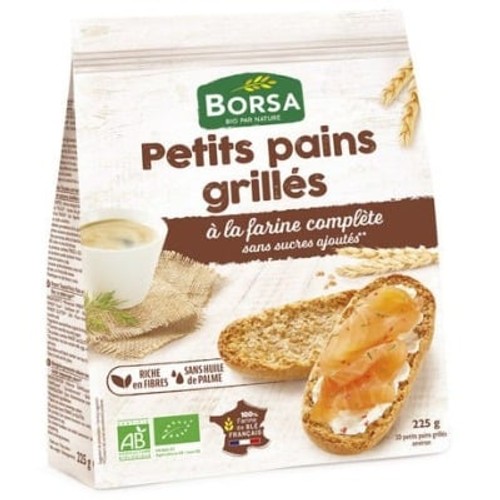 Borsa Petits Pains Grillés Sans Sucre Ajoutés Bio 225G
