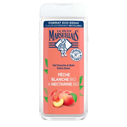 Le Petit Marseillais Gel Douche & bain Pêche blanche Bio 650ml