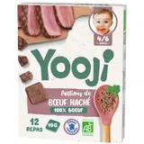 Yooji Portions de Bœuf Haché Bio Dès 4/6 Mois x12 120g
