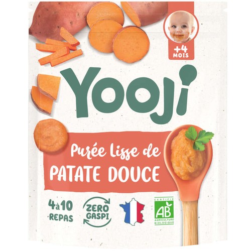 Yooji Purée lisse de Patate douce dès 4 mois Bio 400g