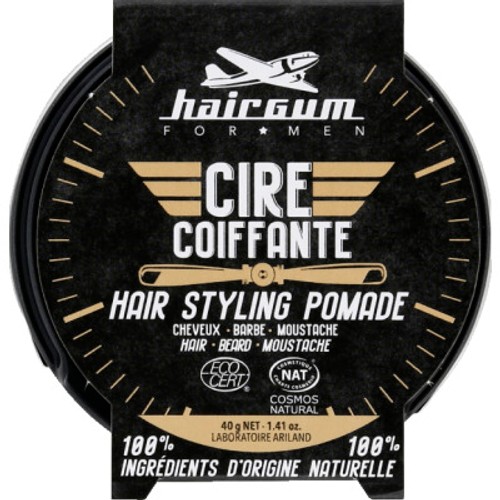 Hairgum Cire Coiffante Cheveux Barbe Moustache Bio 40g