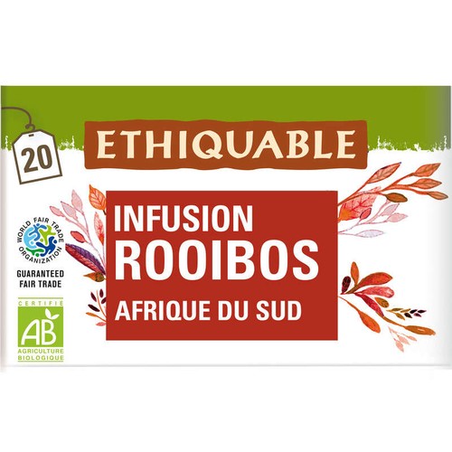 Ethiquable Rooibos Afrique Du Sud sans Théine Bio 40g