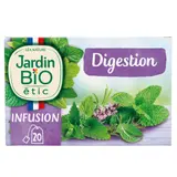 Jardin Bio Etic Infusion Digestion Mélisse Romarin Menthe Bio Sachet x20 30g