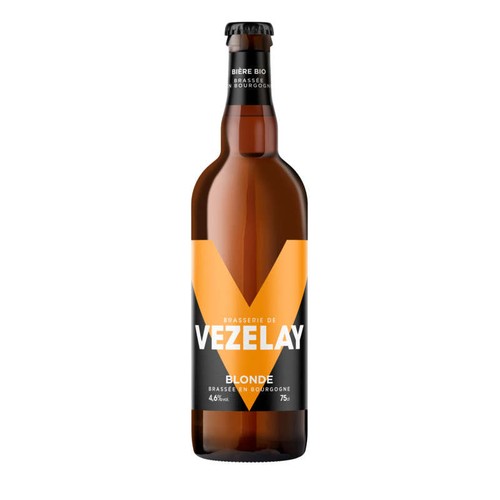 Vezelay Bière blonde Bio pur malt 4.6% alc. 75cl