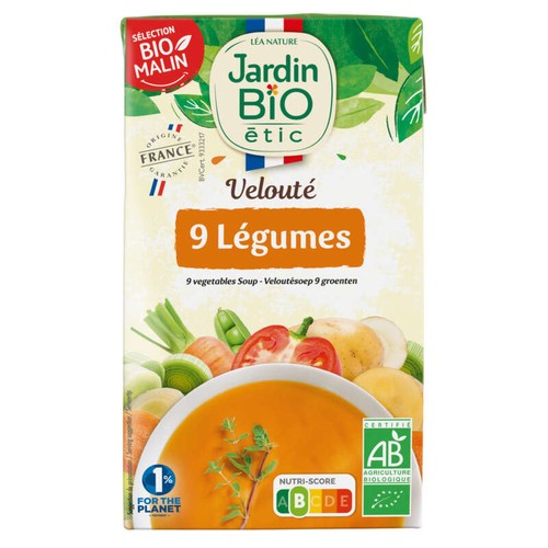 Jardin Bio Velouté Douceur 9 Légumes Bio 1L