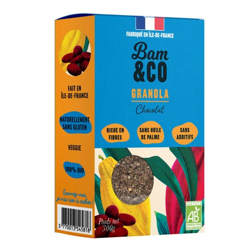 Bam&Co Granola Chocolat Bio 300g