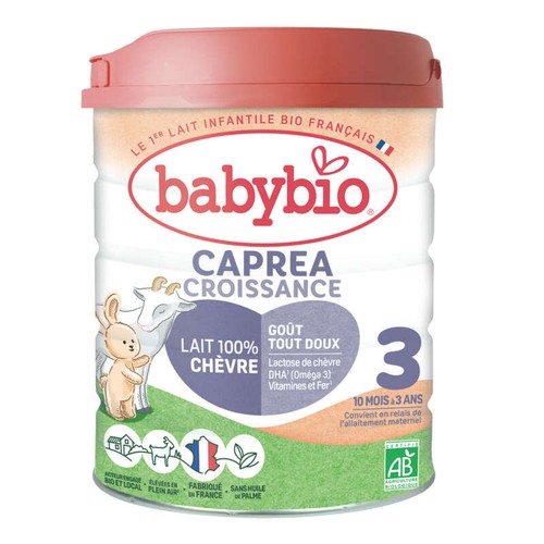 Babybio Caprea Croissance 3 au lait de chèvre de 10 mois à 3 ans 800g