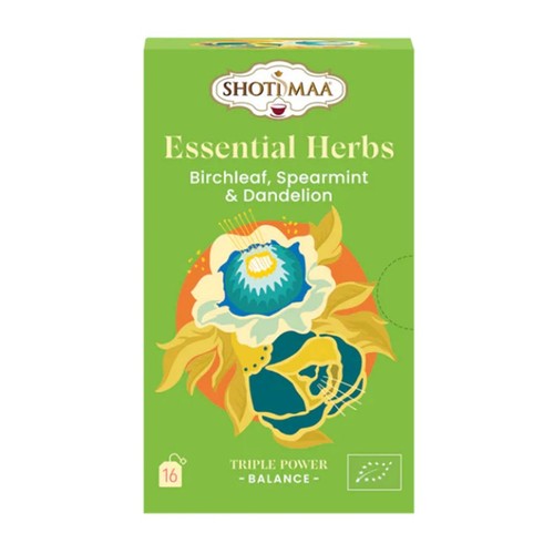 Shoti Maa Essential herbs Infusion Bio feuille de bouleau,  menthe verte & pissenlit x16