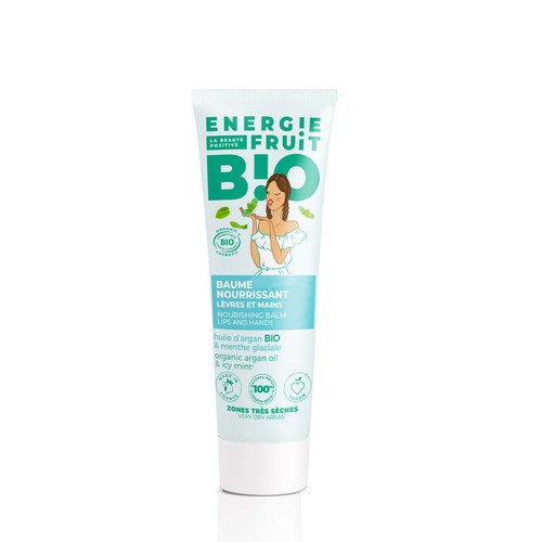 Energie Fruit Baume Nourrissant lèvres et mains à l'Huile d'argan Bio et Menthe 30ml