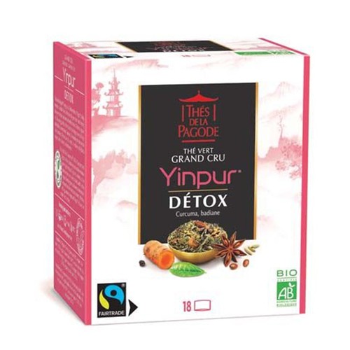 Thés de la Pagode Thé Yinpur Bio 18 sachets