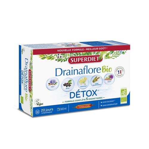 [Para] Drainaflore Bio Complément Alimentaire Détoxifiant x20 ampoules