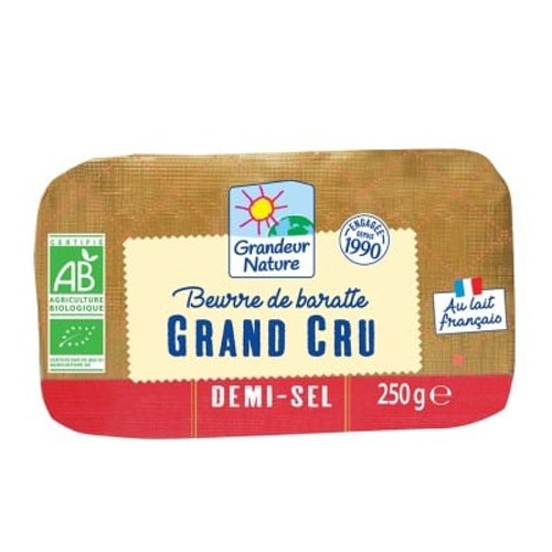 Grandeur Nature Beurre Demi Sel au Lait Cru 250g
