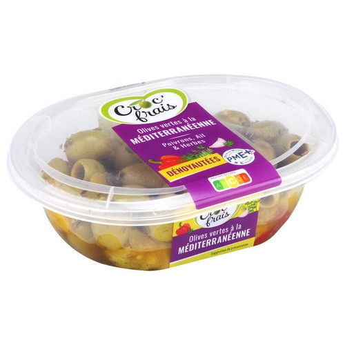Croc'Frais Olives Denoyautées À La Méditerranéenne 200g