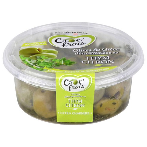 Croc'Frais Croc Frais Olives Verte De Grèce Au Thym Et Citron 150g