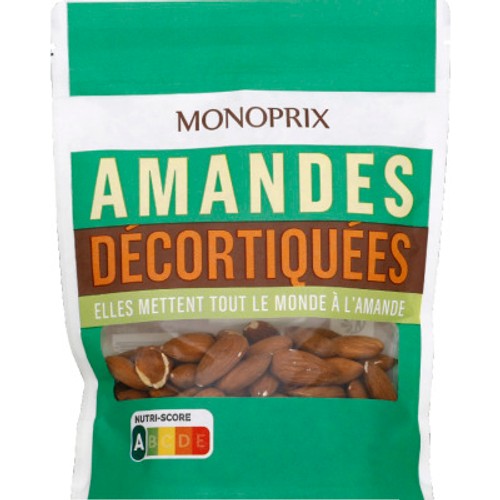 Monoprix Amandes décortiquées 125g