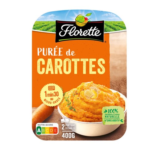 Florette Purée de carottes sans additif 2x200g