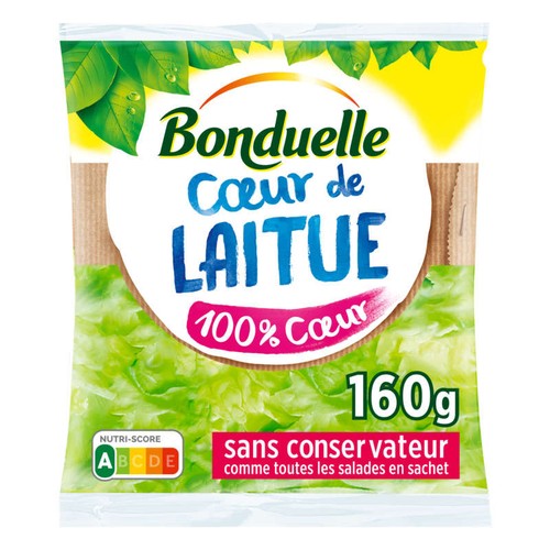 Bonduelle Cœur de laitue feuilles délicates et croquantes 160g