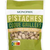 Monoprix Pistaches coque grillées 125g