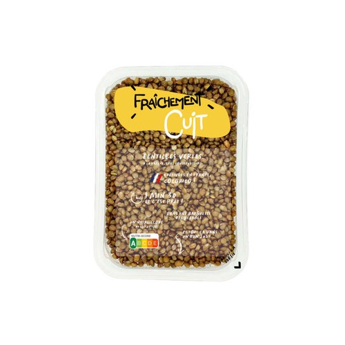 Lunor Lentilles vertes fraichement cuite 300g