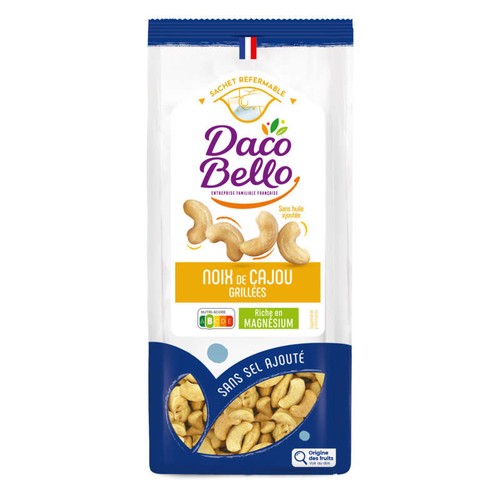 Daco Bello Noix De Cajou Grillées Natures, Sans Sel 225g