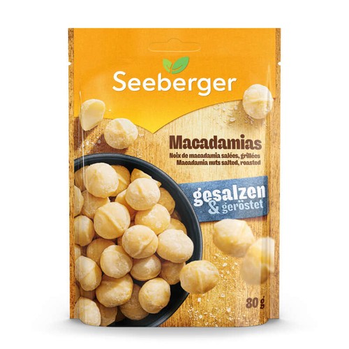 Seeberger Noix de macadamia grillées et salées 80g