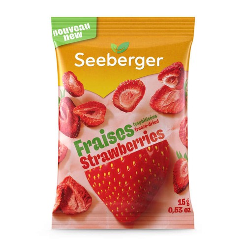 Seeberger Fraises en tranches lyophilisées 15g