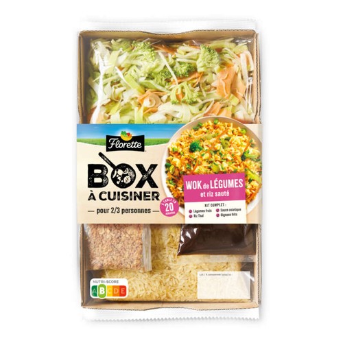 Florette Box à cuisiner Wok de légumes frais et riz sauté 580g