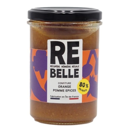 Re-Belle Confiture Orange Pomme aux épices 230g