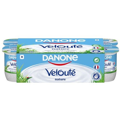 Danone Velouté Yaourt Brassé Nature 8x125g