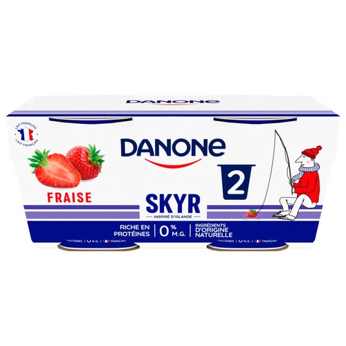 Danone Skyr Fraise 0% M.G 2x140g