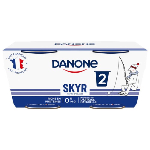 Danone Skyr Nature 0% de Mg 2x140g