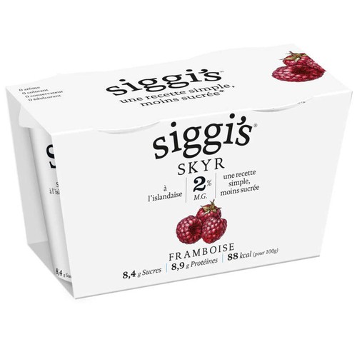 Siggi's Skyr 2% Mg Framboise 2x140g