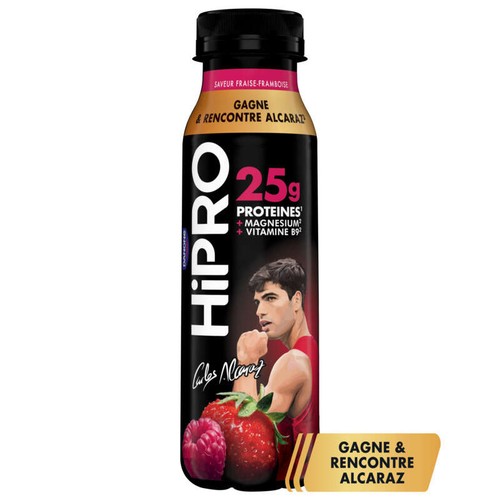 HiPRO Yaourt À Boire Fraise Framboise 25% Protéines 300g