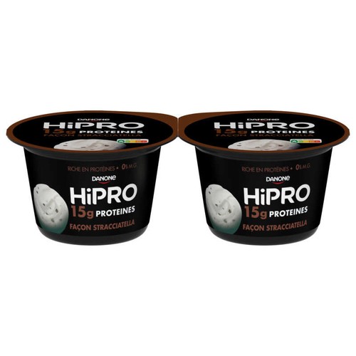 HiPRO Yaourt stracciatella protéiné 0% de Mg 2x160g